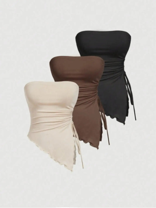 New women's 3-piece strapless top