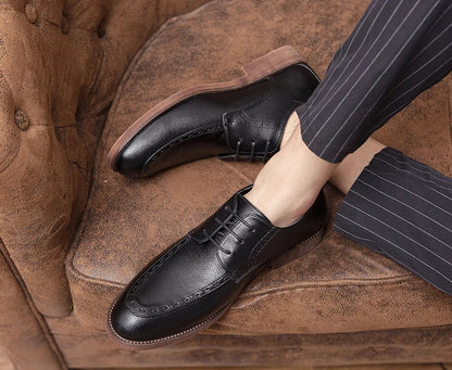 Trend Dress Shoes Man Retro Casual Business Oxfords Leather Shoes Men Formal Social Brogues Wedding Party Leather Shoes For Male