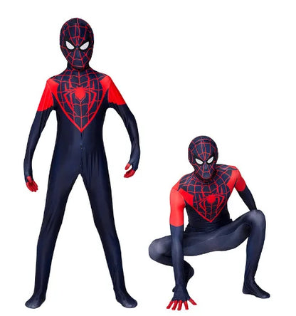 Kids Superhero Spider Costume Spandex Jumpsuit Halloween Cosplay Costumes Bodysuit Kids Separation Party Set Jumpsuit Halloween