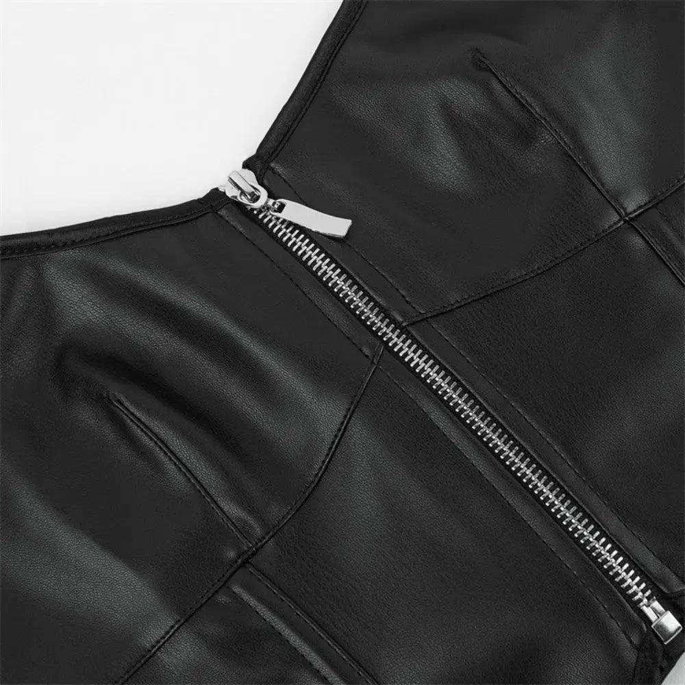 Halter-neck zipper slimmingstrapless and bracketed corset for women's shaping top
