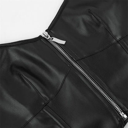 Halter-neck zipper slimmingstrapless and bracketed corset for women's shaping top