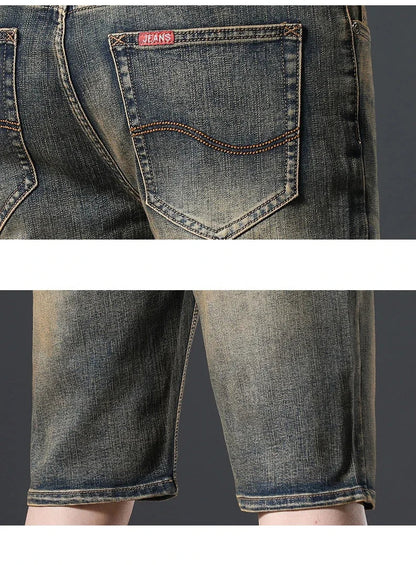 2025 New Summer Brand Stretch Thin Bermuda Masculina Cotton Denim Jeans Men Knee Length Soft Ropa Hombre Shorts
