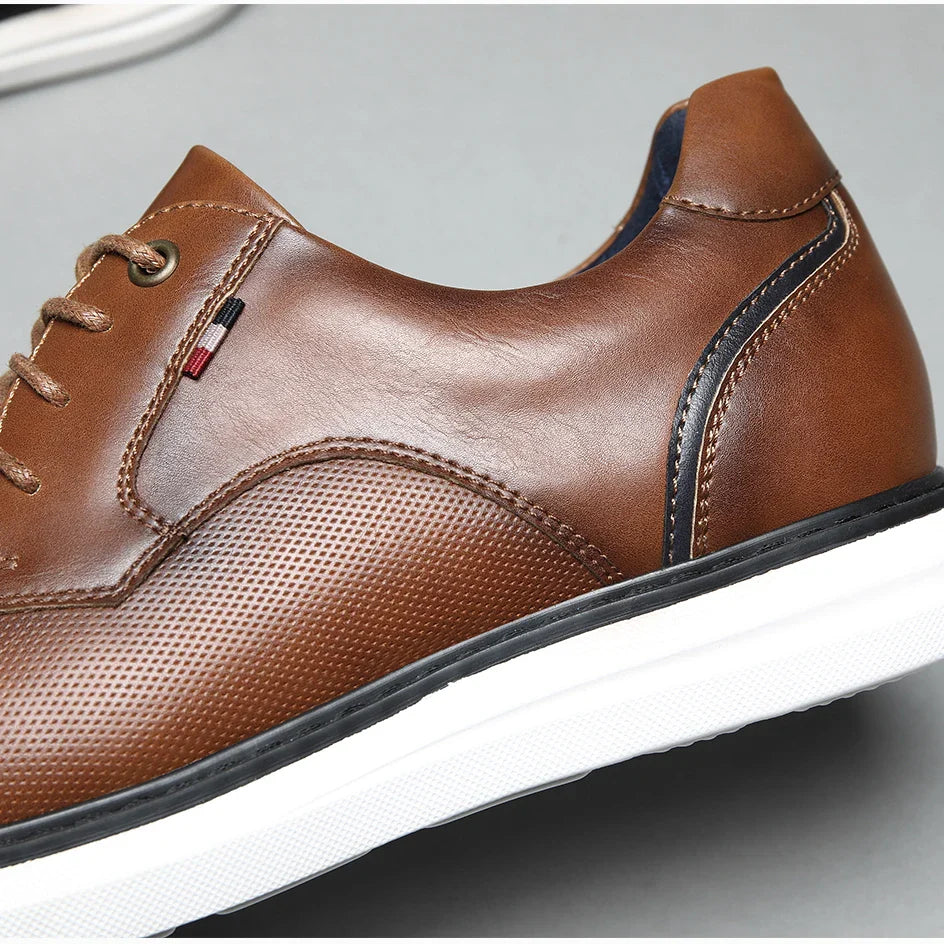 2025 Spring/Summer New Men Shoes Comfy Luxury Brand Men Casual Shoes Lace Up Business Style Dress Shoes BHKH Men Shoes
