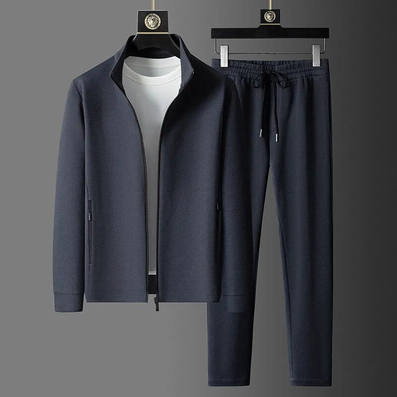 (jackets + trousers) 2024 spring fashion men jackets Man coats long sleeve men's casual jackets men A set of clothes size M-5XL