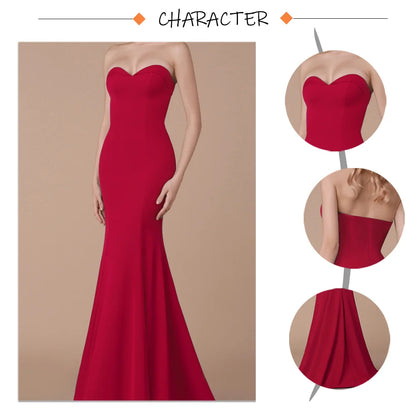 Elegant Women Cocktail Prom Strapless Bridesmaid Dress Royal Blue Graduation Party Classic Evening Dresses Summer 2025