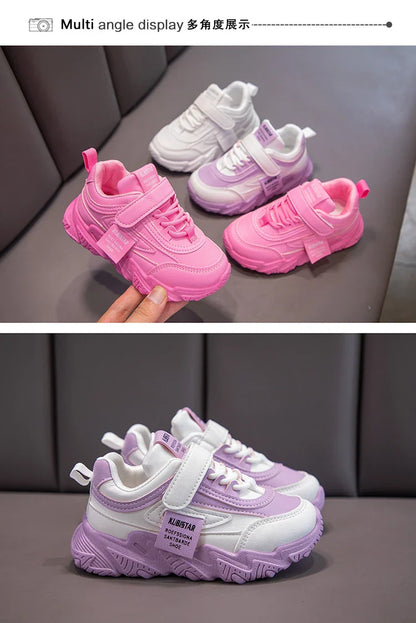 2024 Autumn New Kids Sneakers Children Casual Sneakers for Boys Girls Classic Soft Anti-skid Fashion Sports Running Shoes Tide