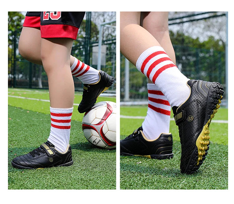 Children's Boys Low-Top Football Shoes Summer Breathable Sport Training Sneakers Outdoor Youth Turf Soccer Shoes