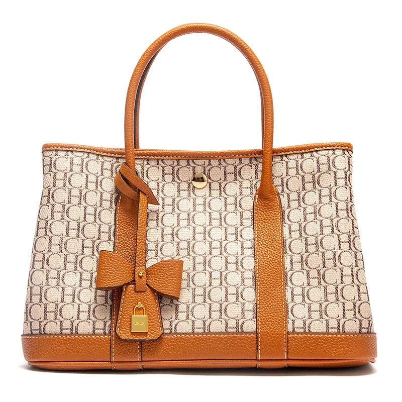 Woman Tote Bag Autumn New Fabric Splicing Handbag Convenient Carrying Mother Bag Commuter Women's Bag