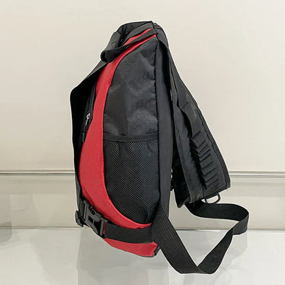 Large capacity chest bag, large capacity side back crossbody bag, multiple pockets, suitable for outdoor sports, travel and cycl