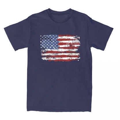 American Flag USA United States Of America US 4th Of July T Shirt Summer T Shirts Cotton Tee Shirt For Men Short Sleeve Tees