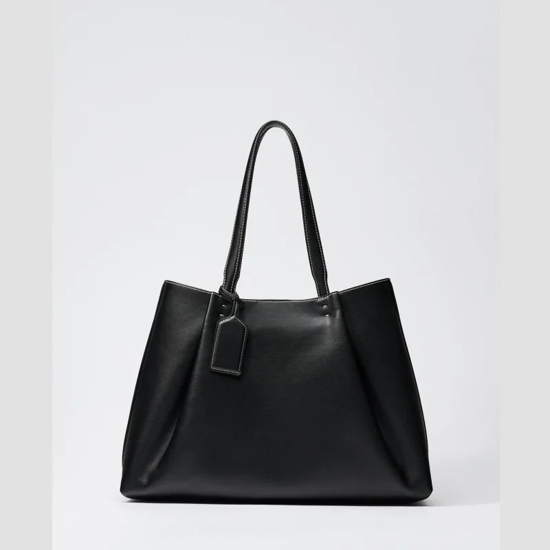 CLIP TOTE BAG, Fashionable Top Handle Tote Bag, Solid Color Simple Shoulder Bag, Luxury Design Handbags for Women