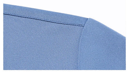 High quality men's short sleeve polo shirt new breathable and fashionable color blocked collar T-shirt summer ice silk cool top