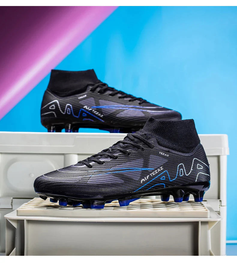 TF/FG Lightweight Ankle Football Boots Men's Football Shoes Outdoor Anti slip Grass Professional Training Tournament Sports Shoe