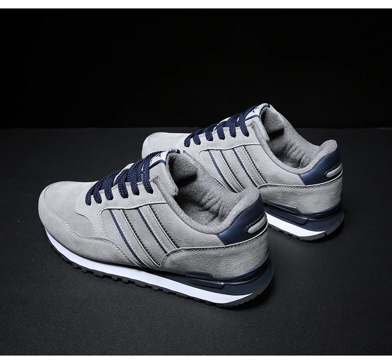 Tênis Masculino de Couro de Alta Qualidade Calçados Casuais Outono 2024 Novo Tênis Masculino Respirável Calçados Masculinos Tênis Masculino Plano Zapatillas Hombre