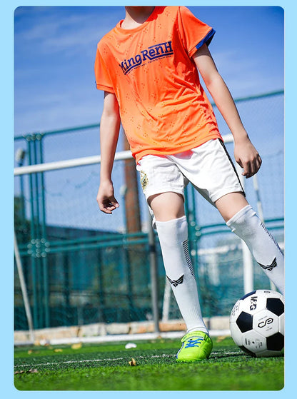 Kids Unisex Soccer Shoes Boys Grils Football Boots Non-Slip Training Indoor Outdoor Athletic Shoes Breathable Ultralight Sports