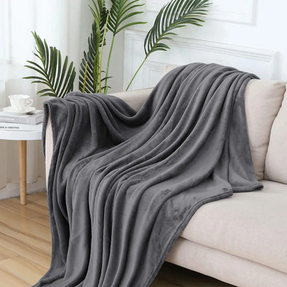 Fleece Blanket Solid Throw Blankets for Couch & Bed, Plush Cozy Fuzzy Blanket Super Soft & Warm Blankets for Fall and Winter