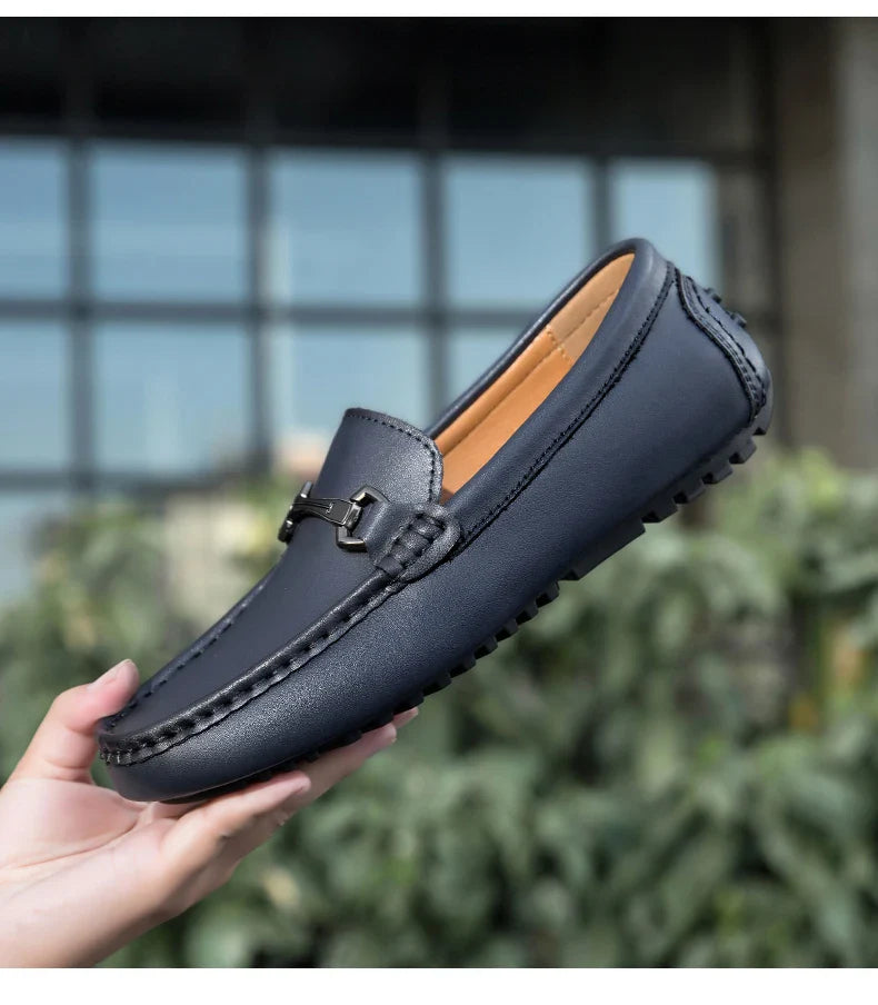 Genuine Leather Men Casual Shoes Luxury Brand Mens Loafers Moccasins Breathable Slip on Italian Driving Shoes Chaussure Homme