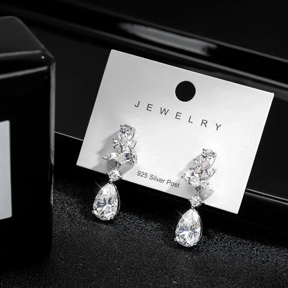 All Moissanite Earrings for Women Wedding Party Luxury Earring Jewelry s925 Sterling Sliver Plated 18k Gold Ear Stud