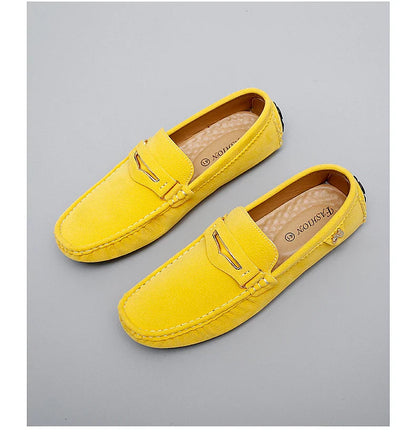 48 Extra Large Size Frosted Couple Style Halloween Gift 2025 Autumn New Beanie Shoes British Style Slip-On Lazy Men's Shoes Driving Lightweight Non-Slip Casual Leather Shoes