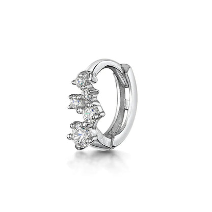 925 Sterling Silver Glossy Hoop Earrings Gold Color Tiny Cartilage Piercing Small Huggie Earring Fine Jewelry Accessories