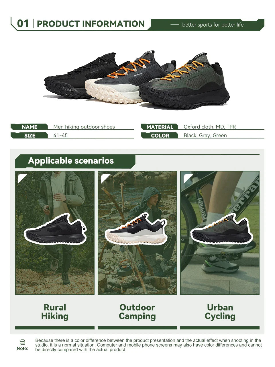 Men Hiking Shoes High Quality Comfort Soft Waterproof Male Trekking Sneakers Resistant Non-slip Outdoor Climbing Shoes