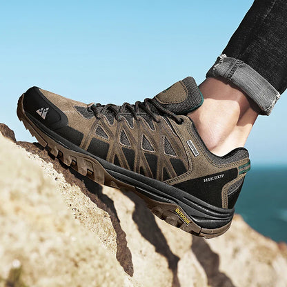 Mens Hiking Shoes Breathable Lace Up Trekking Male Cushioning Outdoor Climbing Tourism Sneakers for Men