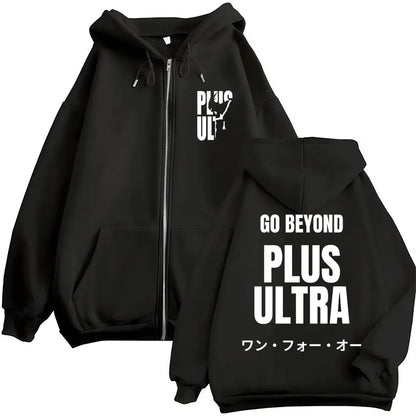 Japan Anime My Hero Academia Zip Up Hoodies Harajuku Fashion Manga Vintage Sweatshirt Men Women Fleece Oversized Tracksuit Coats