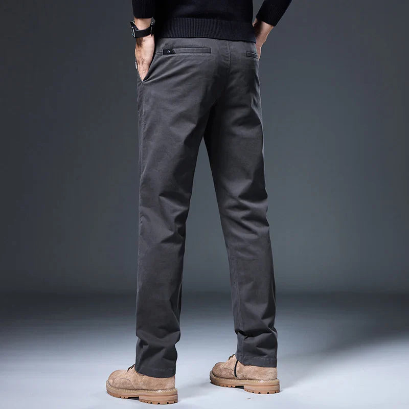 Spring Autumn Male Casual Pants Korean Mens Clothing Business Straight Work Trousers Solid Color Classic Versatile Man Pants
