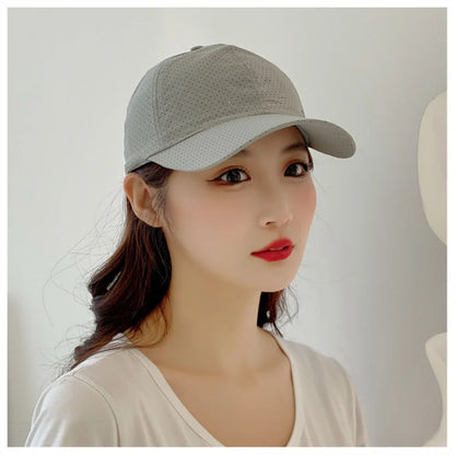 Men Women Mesh Moisture-Waging Quick Dry Baseball Cap Male Summer Female Originality Adjustable Breathable Sun Visor Fishing Hat