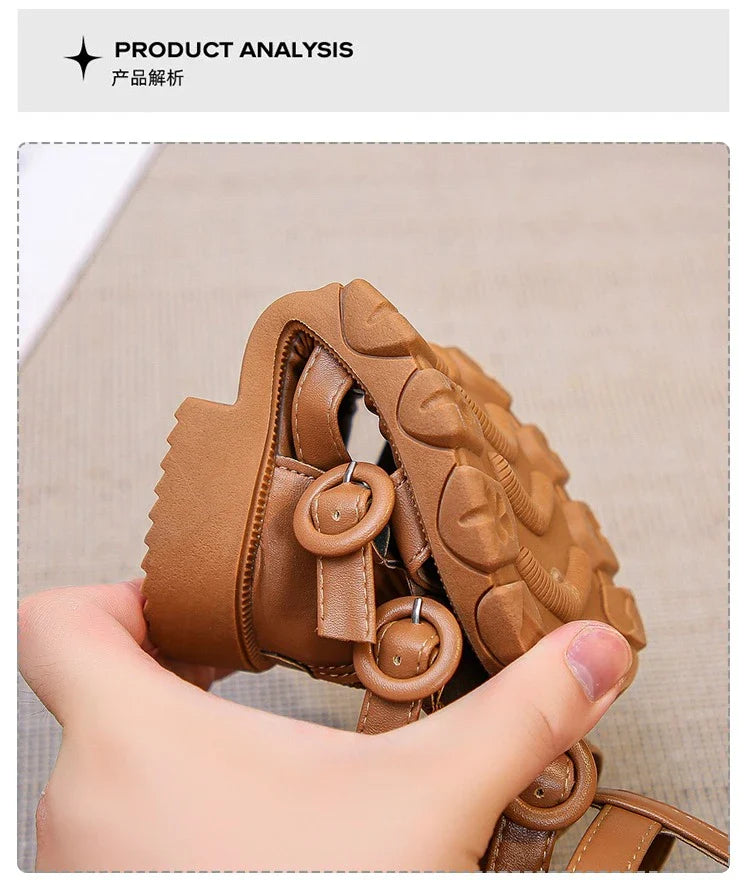 Girls' Shoes Princess Shoes 2026 Summer New Roman Shoes Children's Soft soled Student Performance Single Shoes Versatile Sandals