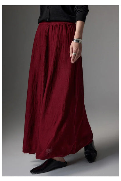 High Quality Women's 100% Worsted Wool Skirts Spring Autumn Female Knitwear Thin Lady Bottoms Cozy Clothing Summer Long Dresses