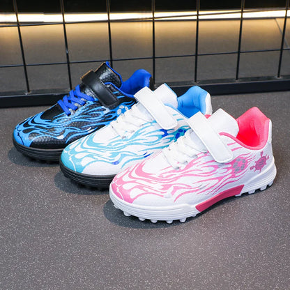 Children Soccer Cleats Fashion Design Breathable Non-slippery Soccer Shoes for Boys and Girls