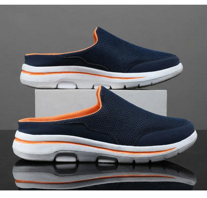Men Slippers Summer Breathable Home Indoor Slippers Men Thick Bottom Slides Fashion Couple Walking Shoes