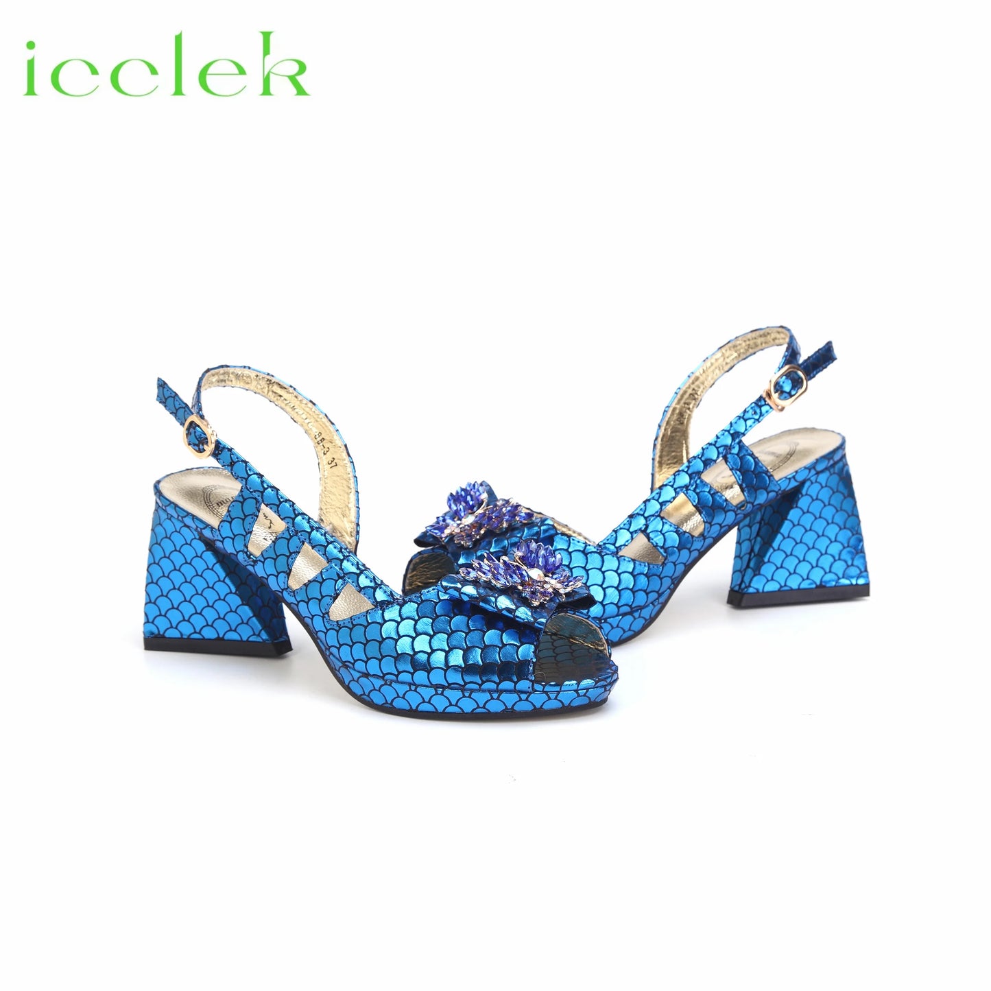 Italian Hollow Design Shoes Matching Bag in Coffee Color Comfortable Heels Ladies Sandals for Party