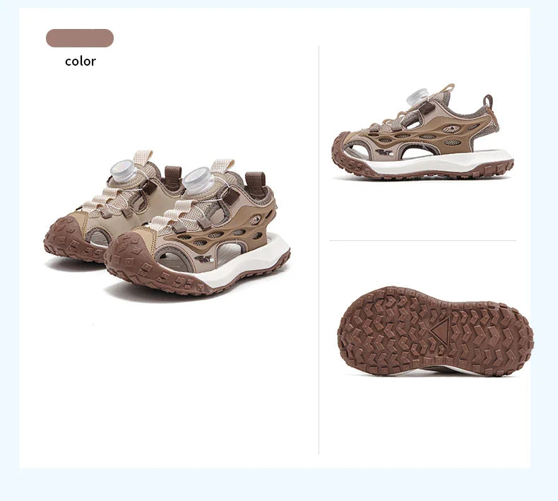 Kids Summer Shoes Girls Outdoor Protecting Toes Beach Sandal Water Shoes Casual Pink Non-slip Children Shoes Breathable Boys