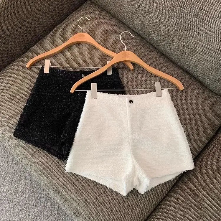 Hotsweet Shorts Women Sexy Skinny Y2k Clothes High Waist European Streetwear Fashion Trouser Cool Thick Button-Fly Wide Leg New