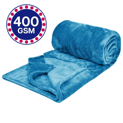 Fleece Blanket Solid Throw Blankets for Couch & Bed, Plush Cozy Fuzzy Blanket Super Soft & Warm Blankets for Fall and Winter