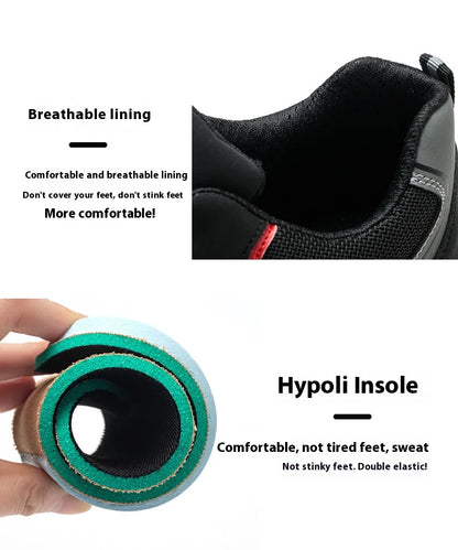 Steel Toe Safety Shoes for Men Lightweight Non Slip Work Sneaker Puncture Proof Work Shoes Unisex Coustruction Safety Work Boots