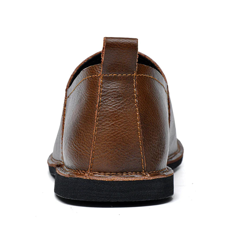 Mocassins Casuais Retrô Masculinos de Sola Macia Confortáveis e Antiderrapantes Feitos à Mão para Sapatos de Negócios Casuais 38-47