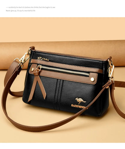 High Quality Leather Purses and Handbag Women Bag Luxury Designer Shoulder Crossbody Sac Ladies Casuial Messenger Tote Bag 2024