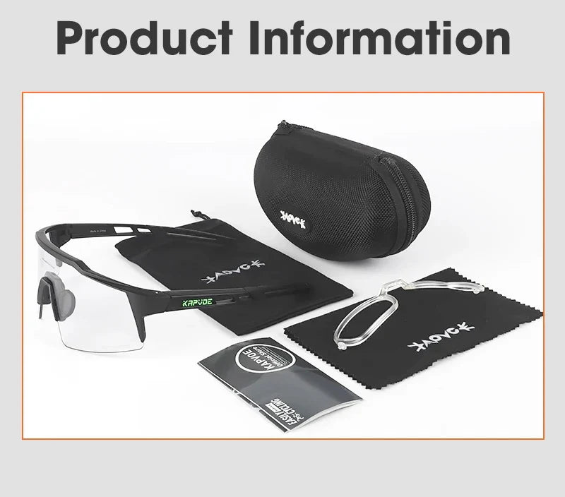 Photochromic Cycling Sunglasses for Men Women Bike Glasses Riding Driving UV400 Mountain Bicycle Goggles Eyewear Sports