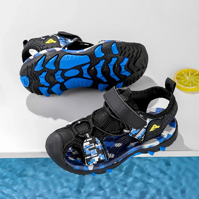 Fashion Kids Sandals Boys Shoes Non-slip Outdoor Breathable Summer Beach Sandails Children's Casual Walking Shoes
