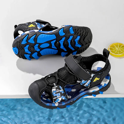 Fashion Kids Sandals Boys Shoes Non-slip Outdoor Breathable Summer Beach Sandails Children's Casual Walking Shoes