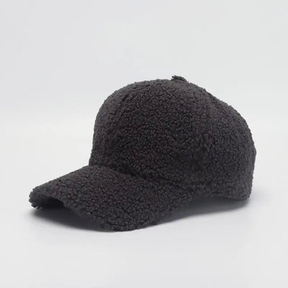 Winter Hats For Women Faux Fur Baseball Cap Female Outdoor Sunshade Keep Warm Solid Color Gorras Casquette Cap Men Casual New