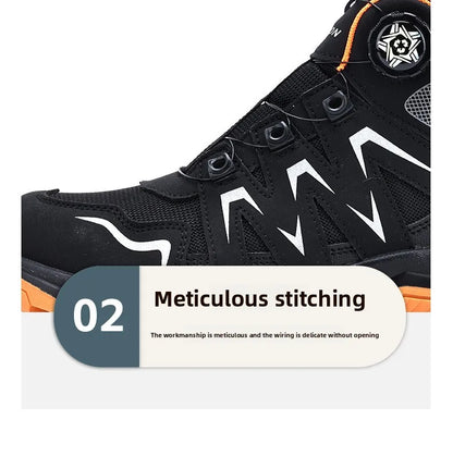 Durable Steel Toe Work Shoes Anti Smashing Piercing with WearResistant Rubber Soles Iron Shavings Resistance for Safety Workwear