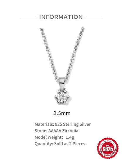 925 Sterling Silver Necklaces Charms for Women Crystal Cross Clavicle Collar Chain Simple Choker Necklace Accessories Gift