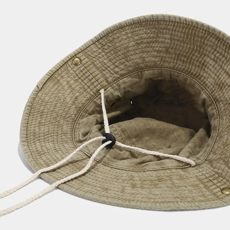 Four Seasons Cotton Solid Bucket Hat Fisherman Hat Outdoor Travel Sun Cap