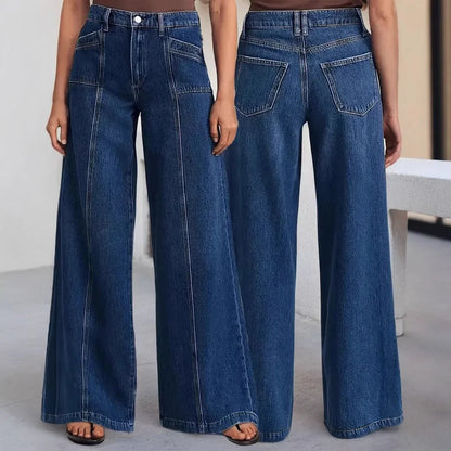 Loose Wide Leg Jeans Comfortable Elastic High Quality Casual Straight Leg Trousers