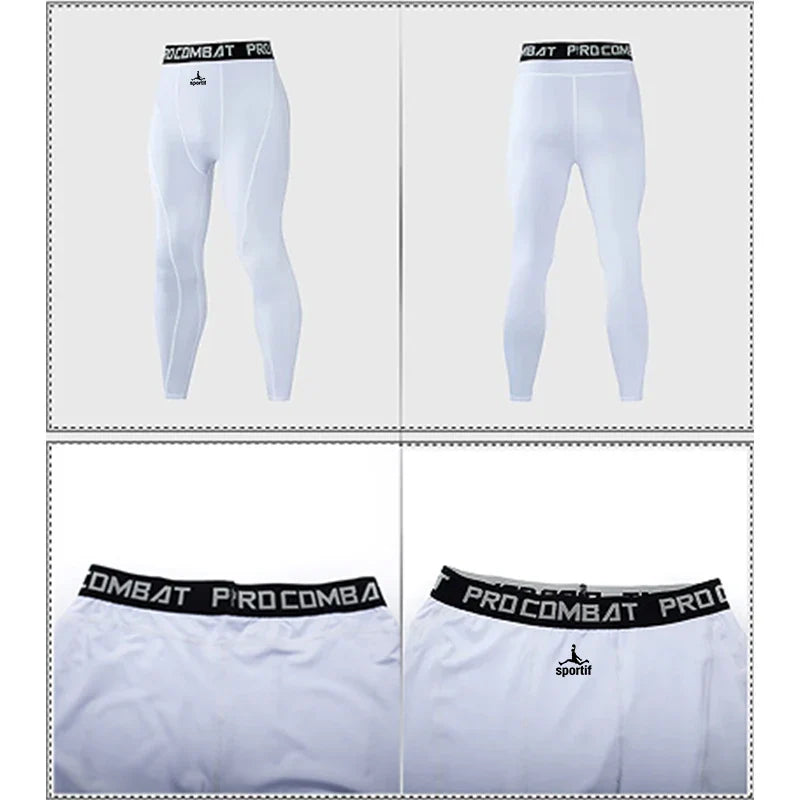 Men Bodybuilding longs Pants Fitness Compression Leggings Train Workout Outfit Male Muscle Alive Elastic Skinny Tights