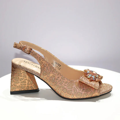 African Fashion Italian Shoes And Bag Sets For Evening Party With Stones Colorful Italian Handbags Match